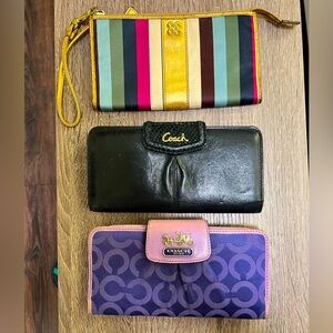 3 Coach wallet/wristlet bundle